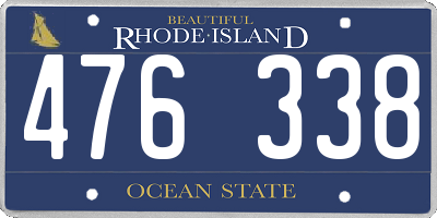 RI license plate 476338