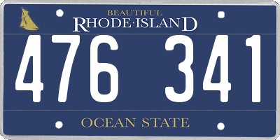 RI license plate 476341