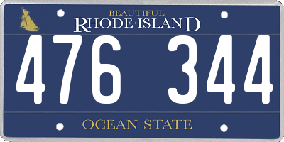 RI license plate 476344