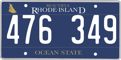 RI license plate 476349