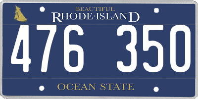RI license plate 476350