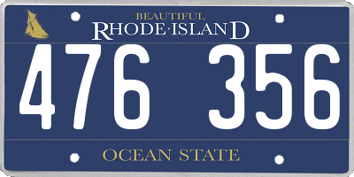 RI license plate 476356