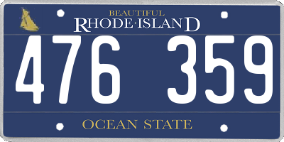 RI license plate 476359
