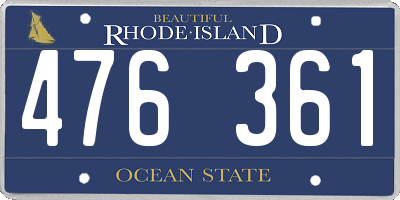 RI license plate 476361
