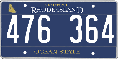 RI license plate 476364