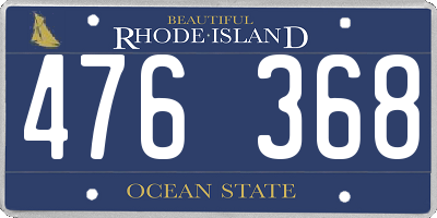 RI license plate 476368
