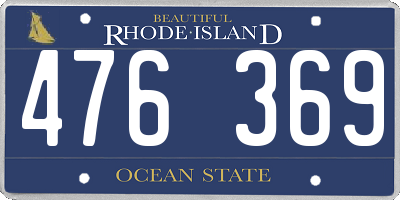 RI license plate 476369