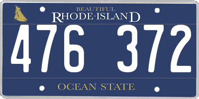 RI license plate 476372