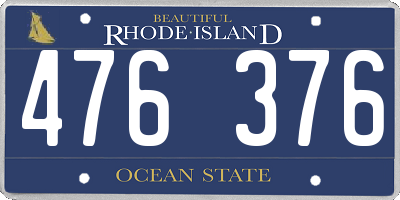 RI license plate 476376