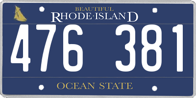 RI license plate 476381