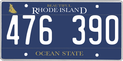 RI license plate 476390