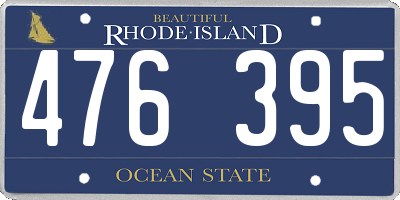 RI license plate 476395