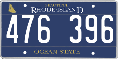 RI license plate 476396