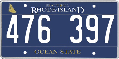 RI license plate 476397