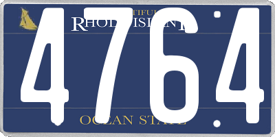 RI license plate 4764