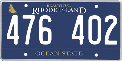 RI license plate 476402