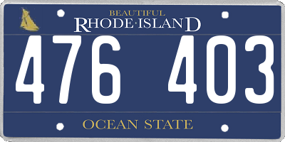RI license plate 476403
