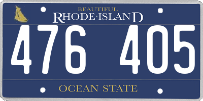 RI license plate 476405