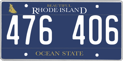 RI license plate 476406