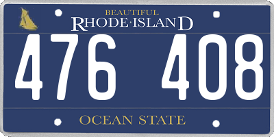 RI license plate 476408