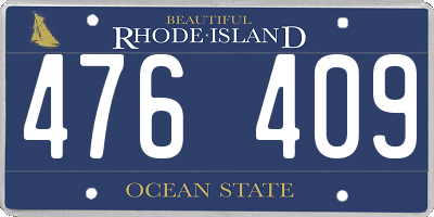 RI license plate 476409