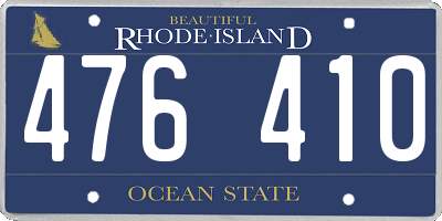 RI license plate 476410