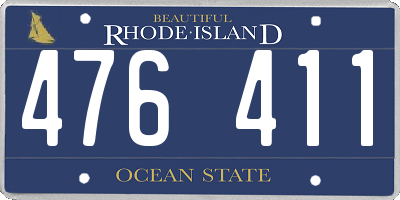 RI license plate 476411