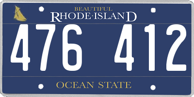 RI license plate 476412