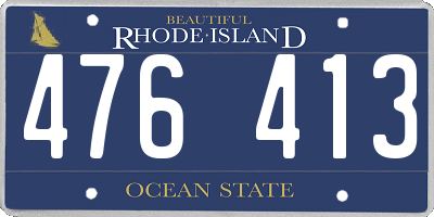 RI license plate 476413