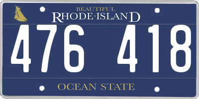 RI license plate 476418