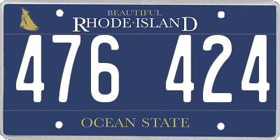 RI license plate 476424