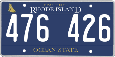 RI license plate 476426