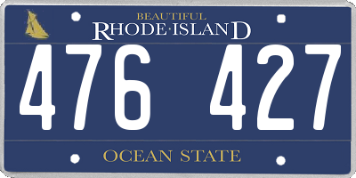 RI license plate 476427
