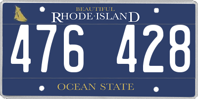 RI license plate 476428