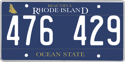 RI license plate 476429
