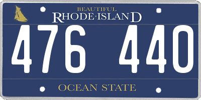 RI license plate 476440