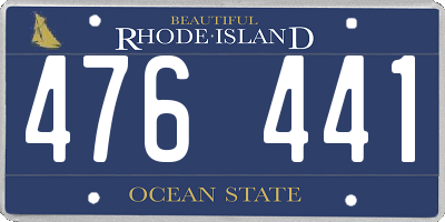 RI license plate 476441