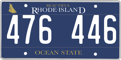 RI license plate 476446