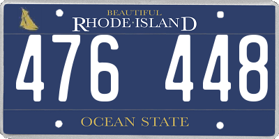 RI license plate 476448