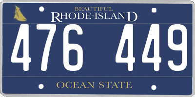 RI license plate 476449