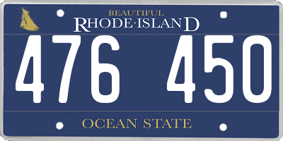 RI license plate 476450