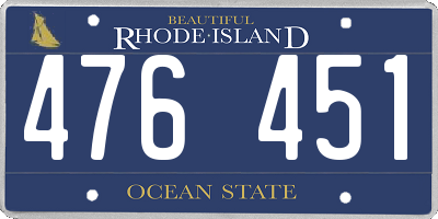 RI license plate 476451