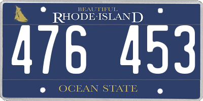 RI license plate 476453
