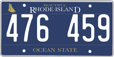 RI license plate 476459