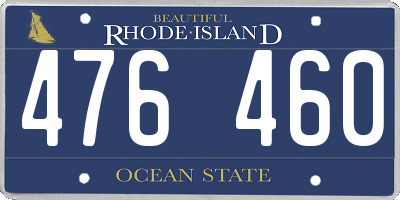 RI license plate 476460