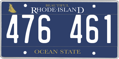 RI license plate 476461