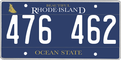 RI license plate 476462