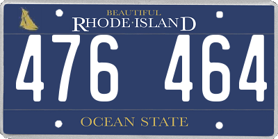 RI license plate 476464