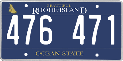 RI license plate 476471
