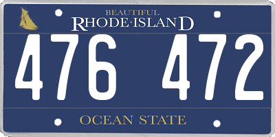 RI license plate 476472